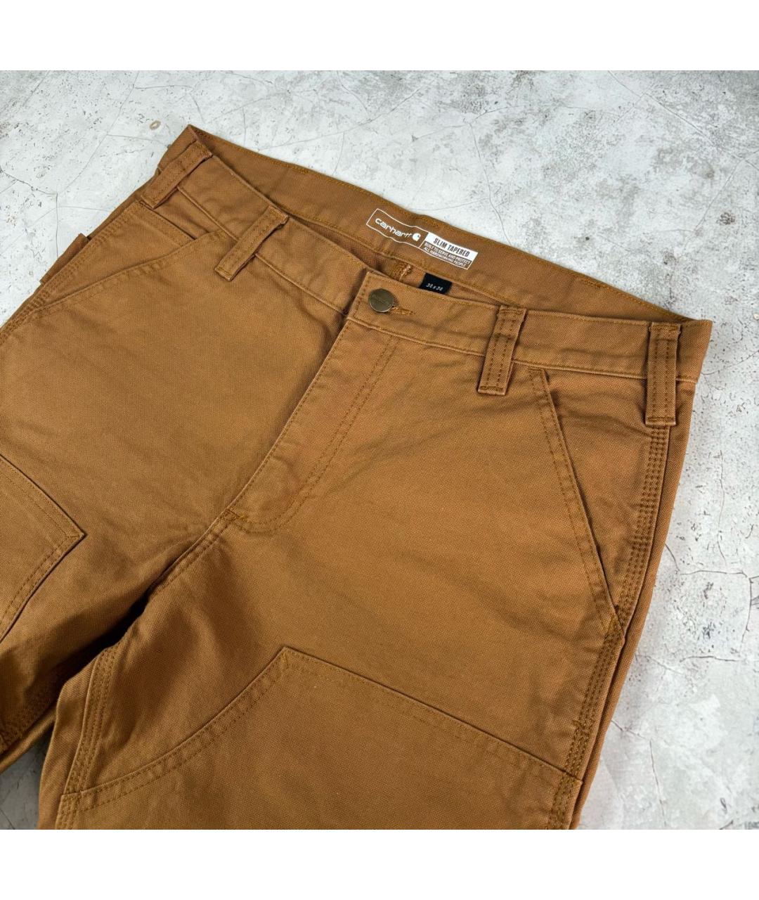 CARHARTT Коричневые хлопковые повседневные брюки, фото 5