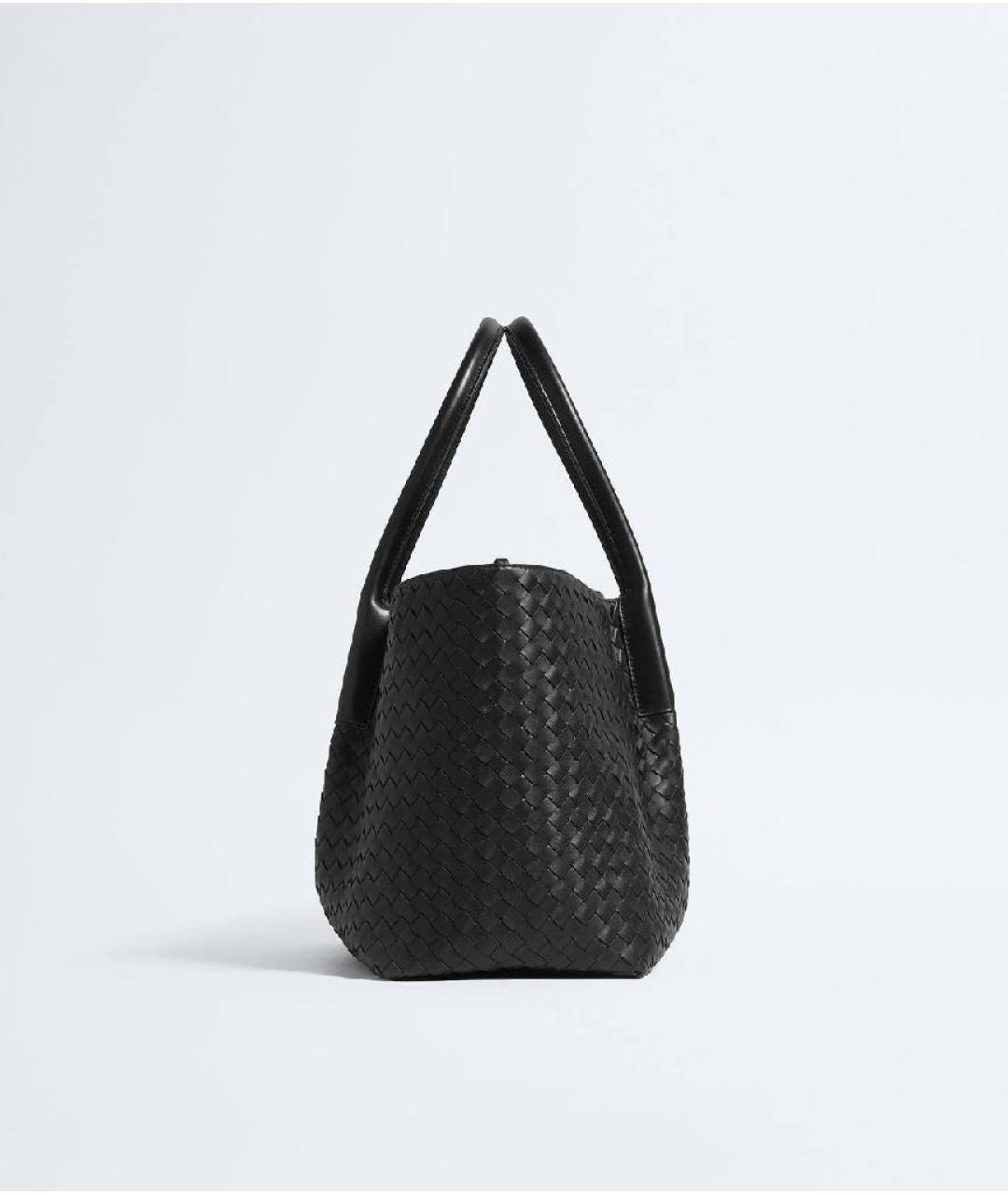 BOTTEGA VENETA Черная кожаная сумка тоут, фото 6