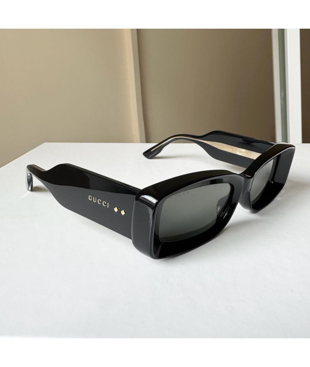 GUCCI Черные пластиковые солнцезащитные очки, фото 2