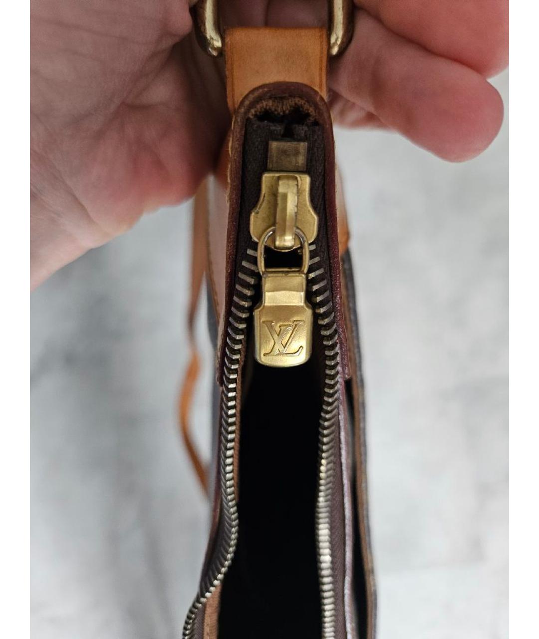 LOUIS VUITTON Коричневая канва сумка через плечо, фото 4