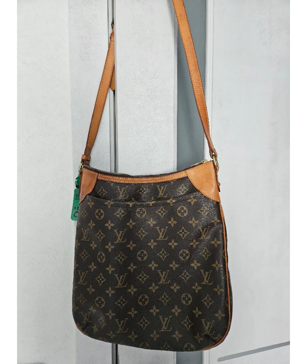 LOUIS VUITTON Коричневая канва сумка через плечо, фото 10