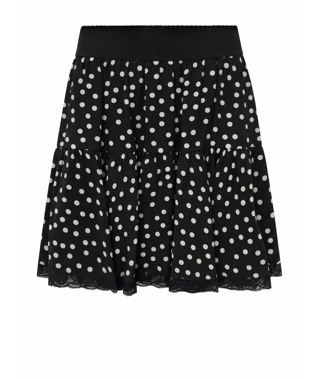 DOLCE&GABBANA Черная шелковая юбка мини, фото 1
