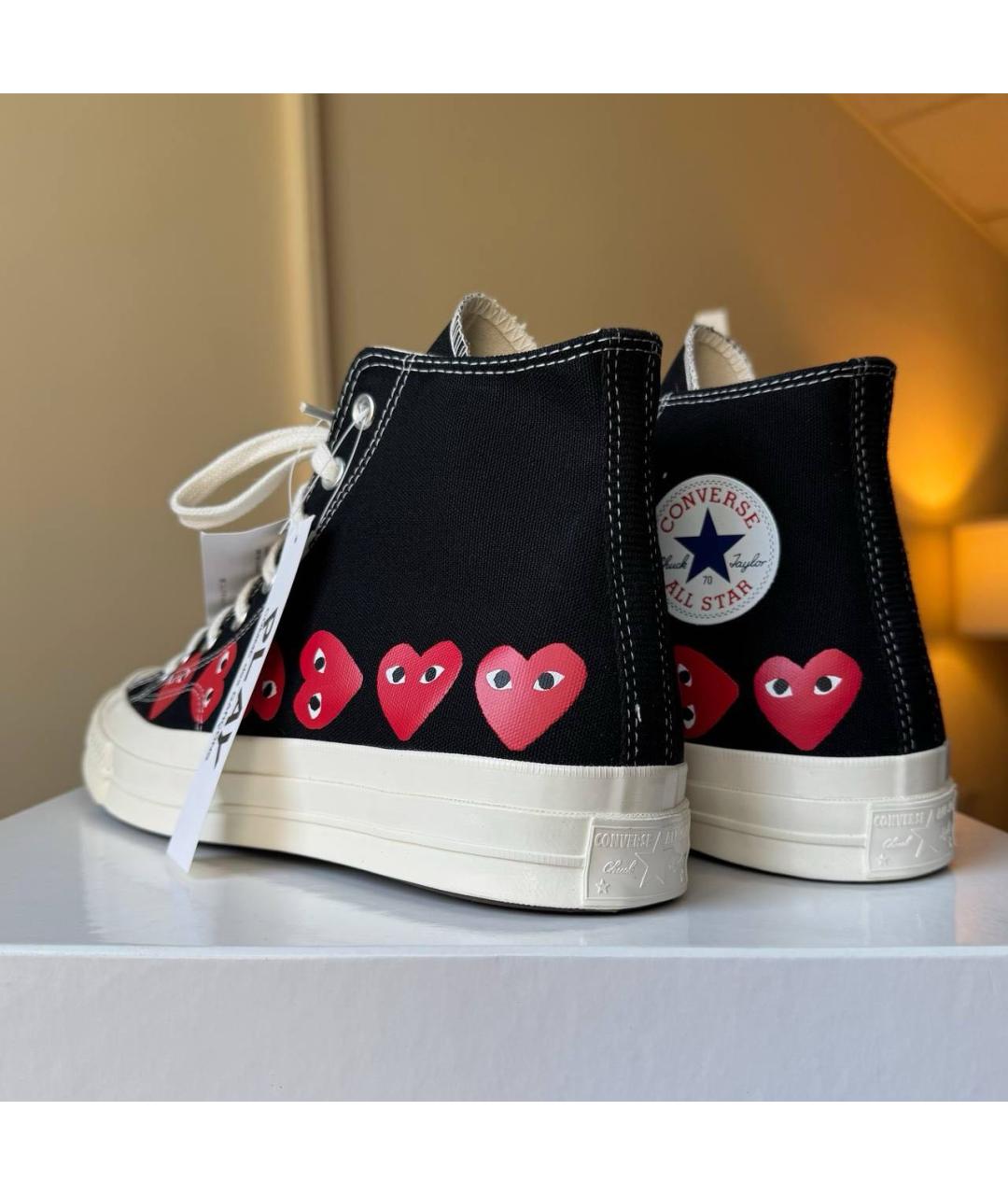 COMME DES GARÇONS Черные текстильные кеды, фото 3