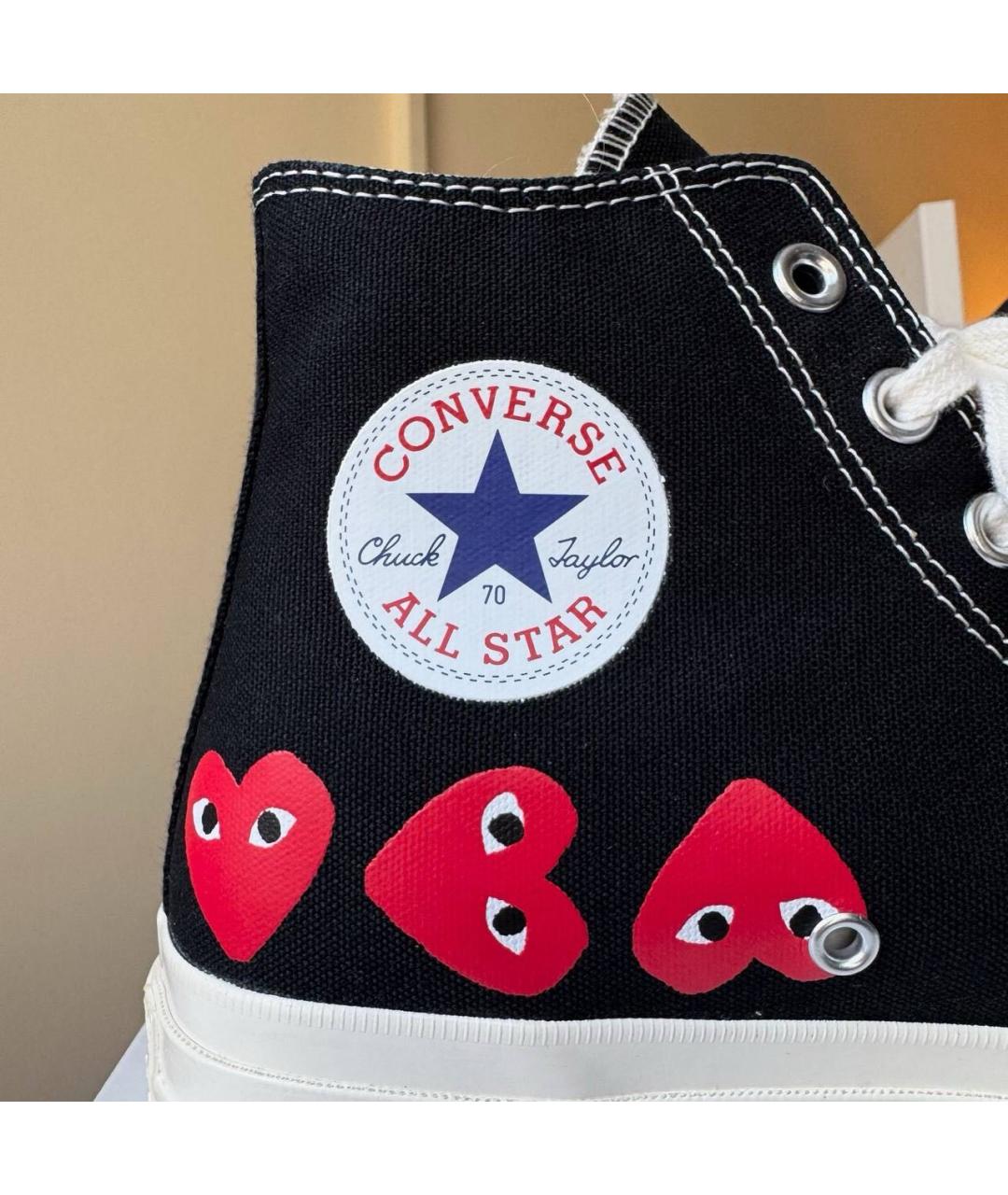 COMME DES GARÇONS Черные текстильные кеды, фото 6
