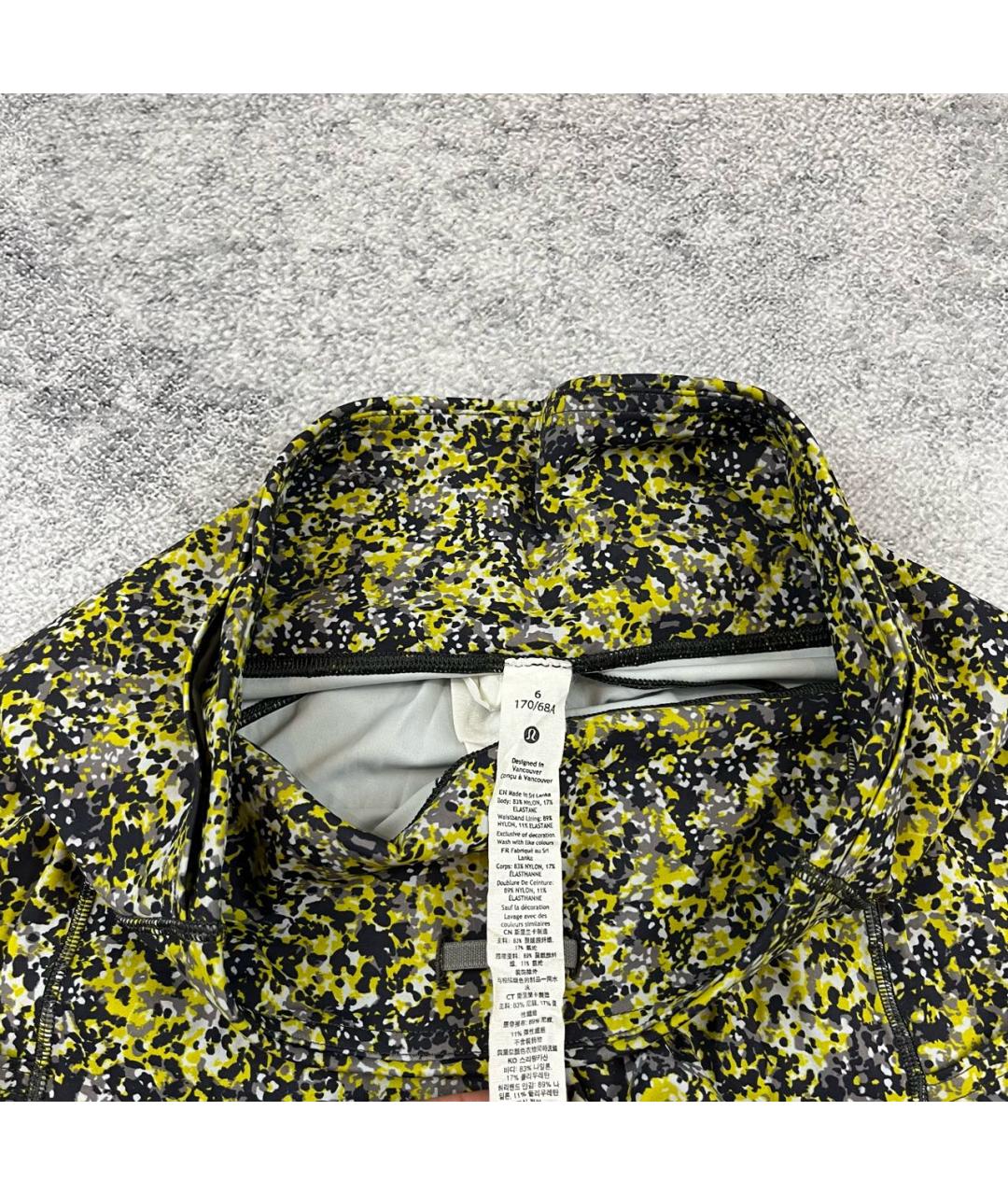 Lululemon Желтые нейлоновые леггинсы и велосипедки, фото 4