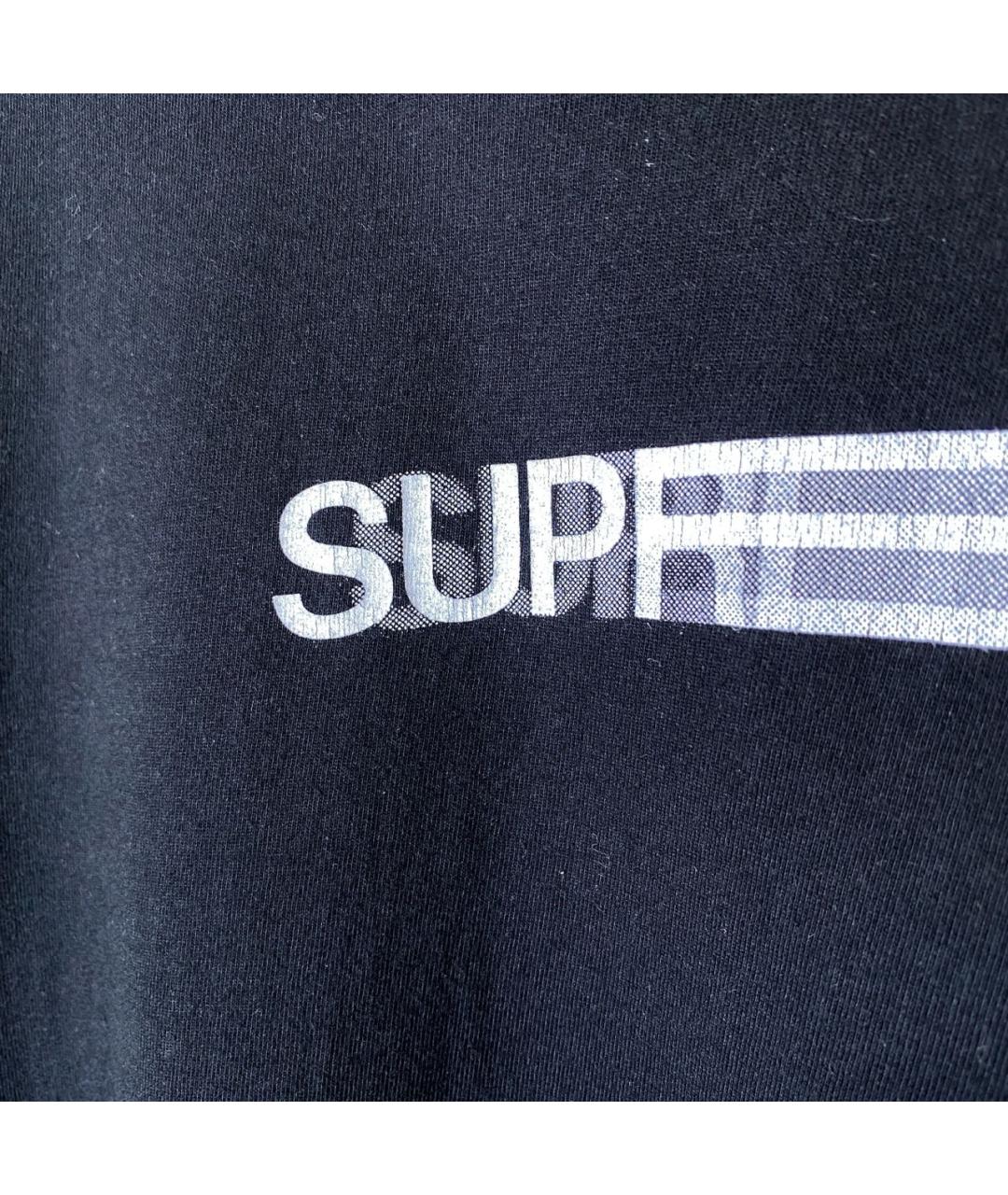 SUPREME Черная хлопковая футболка, фото 5
