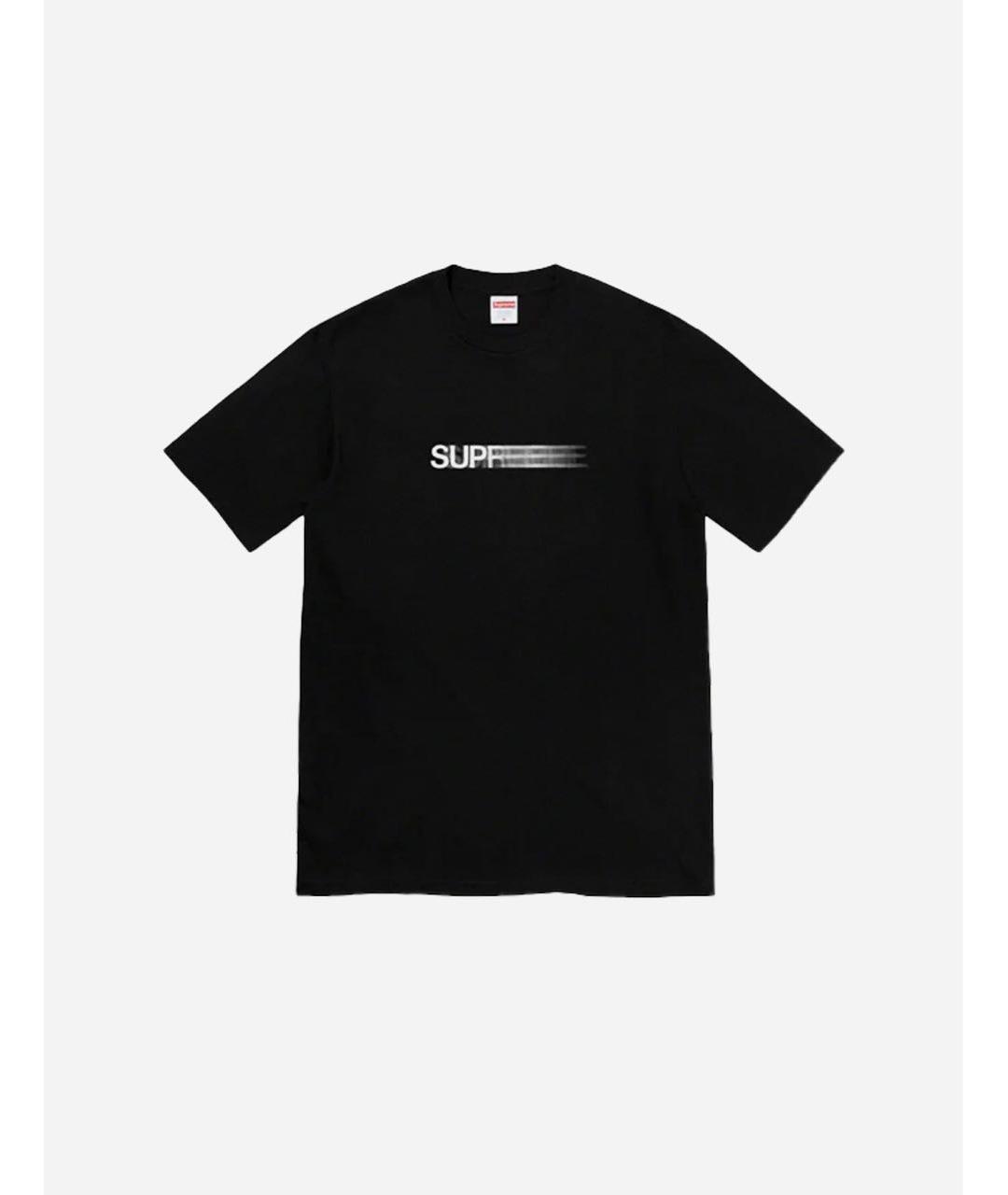 SUPREME Черная хлопковая футболка, фото 8