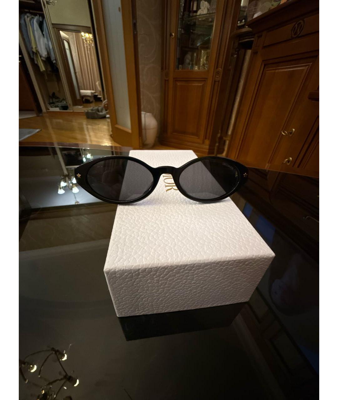 CHRISTIAN DIOR Черные пластиковые солнцезащитные очки, фото 6