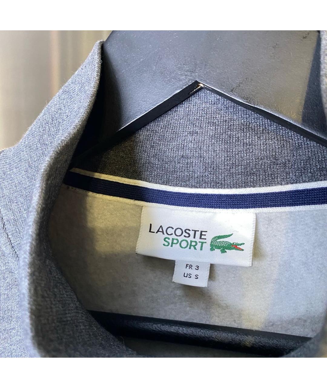 LACOSTE Серый хлопко-эластановый кардиган, фото 6