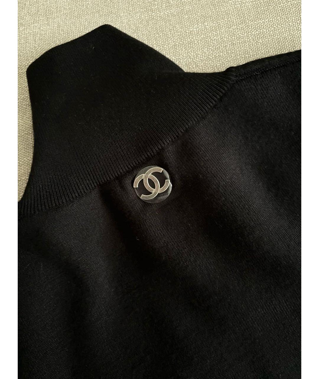 CHANEL Черный шерстяной джемпер / свитер, фото 3