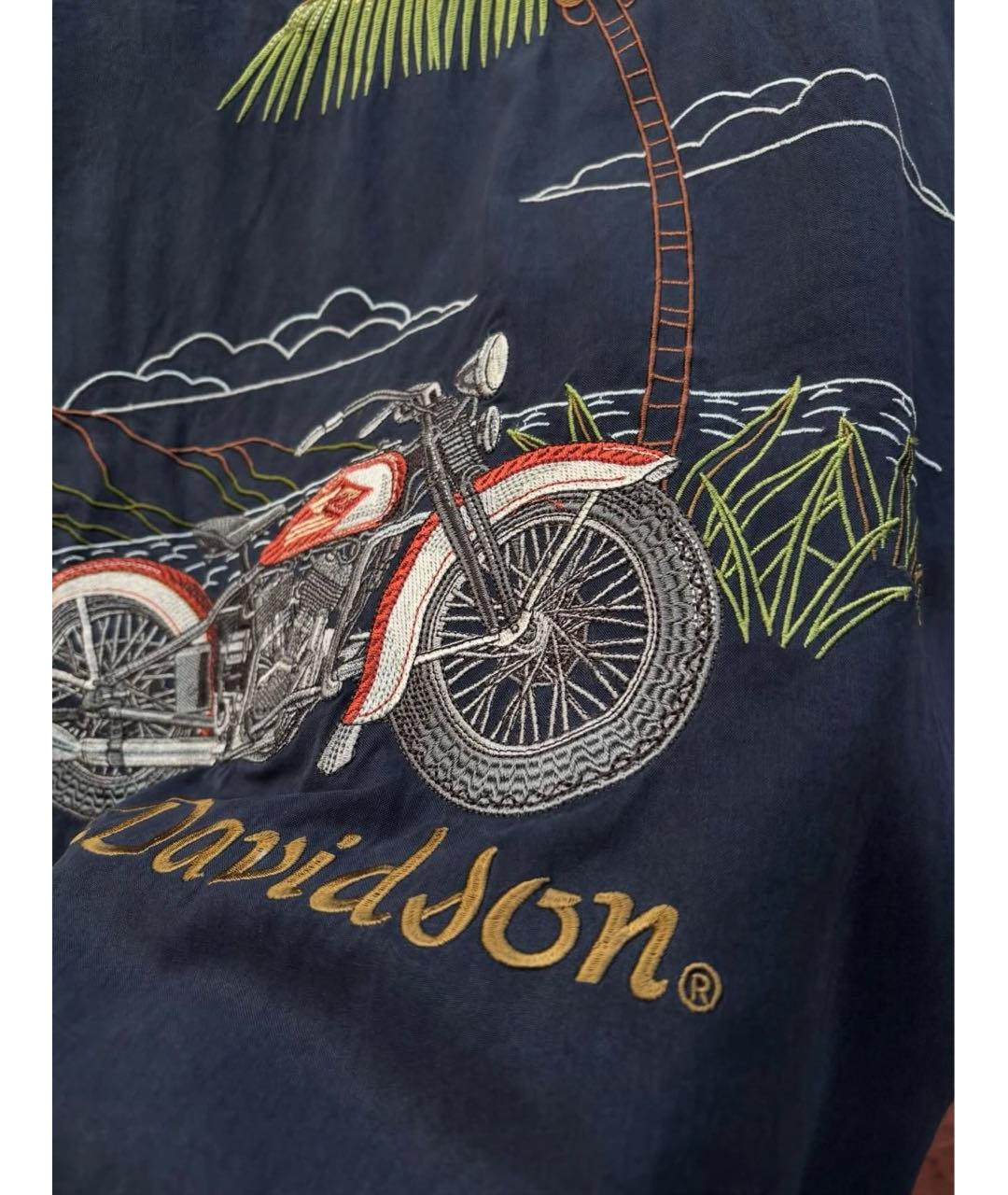 Harley Davidson Черная шелковая кэжуал рубашка, фото 5