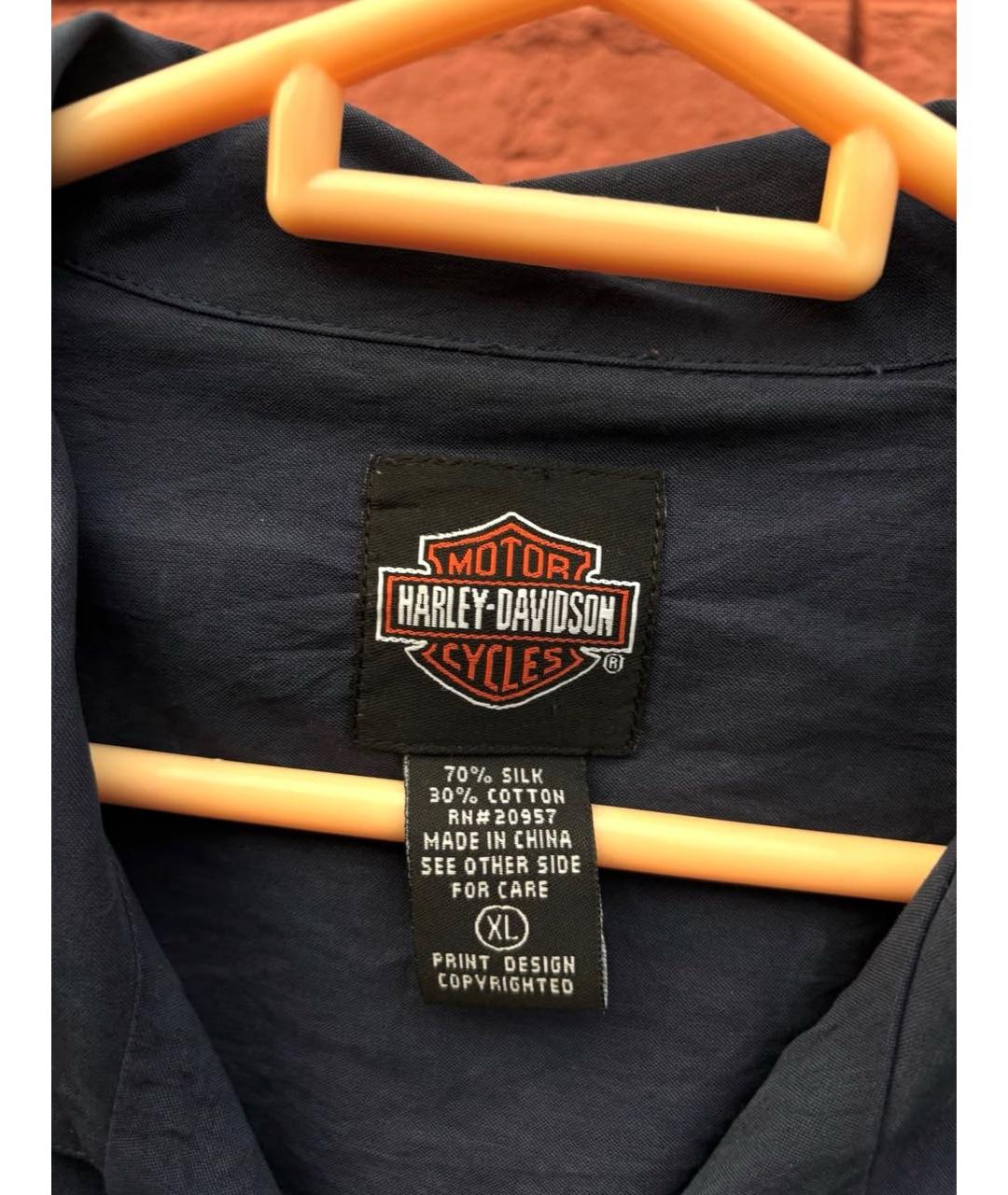 Harley Davidson Черная шелковая кэжуал рубашка, фото 8