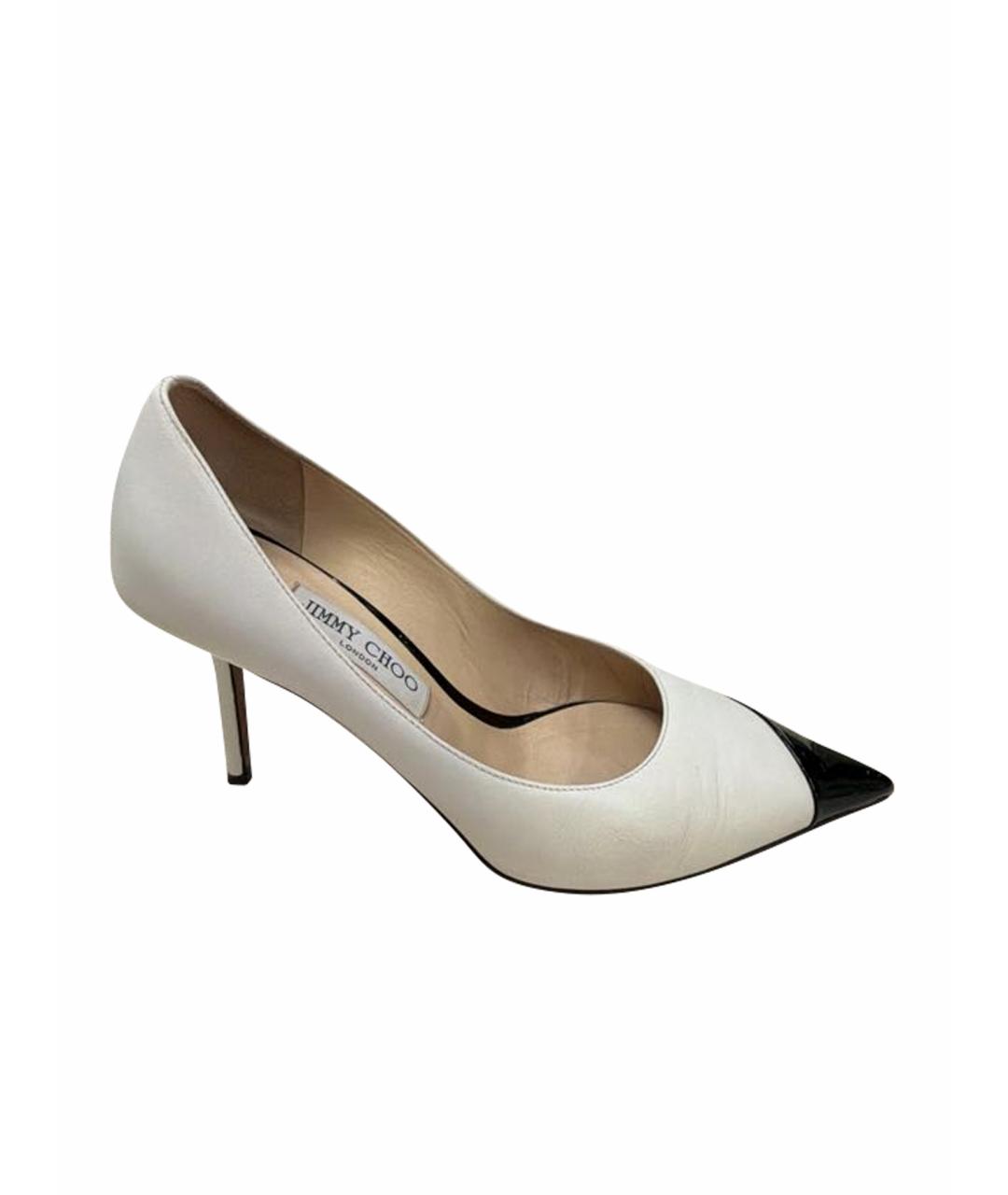 JIMMY CHOO Белые кожаные туфли, фото 1