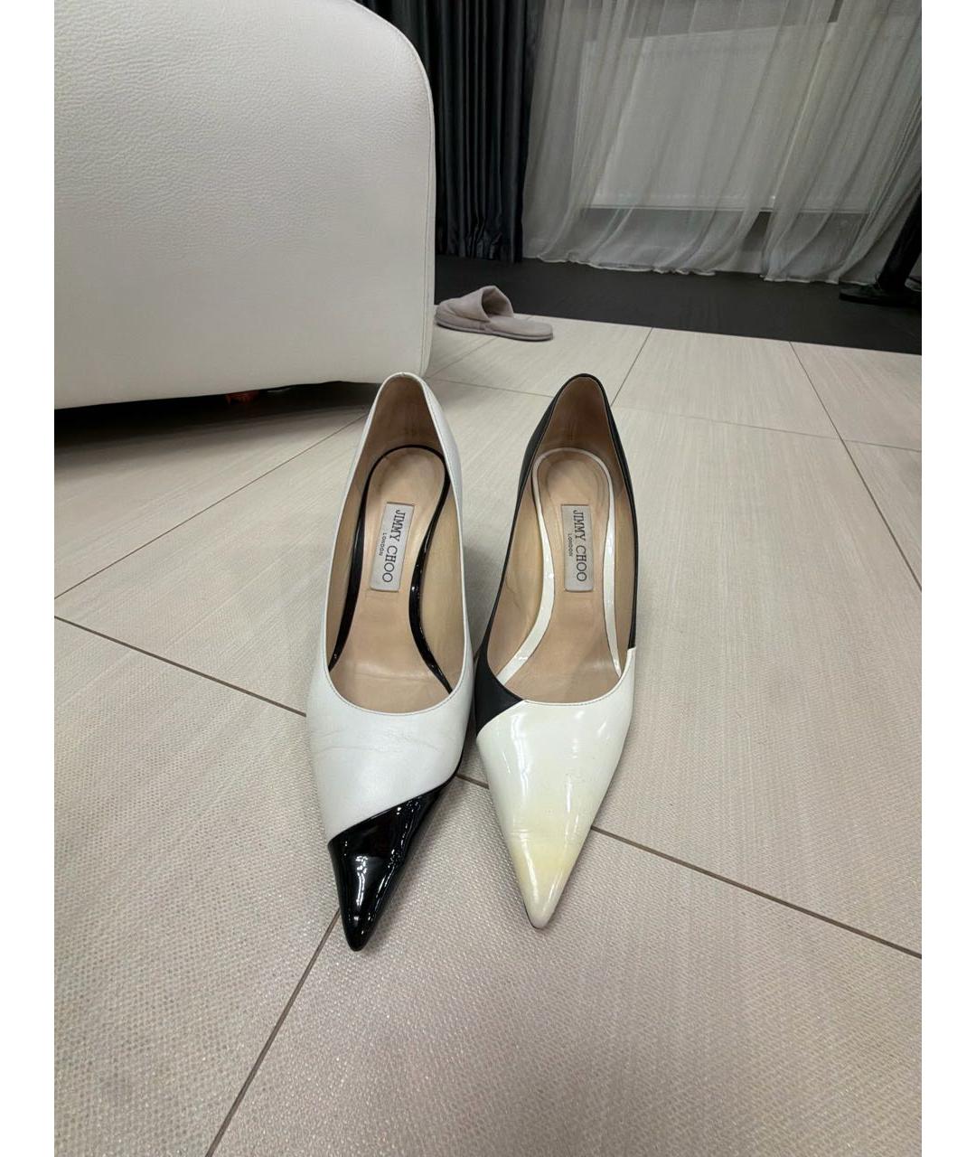JIMMY CHOO Белые кожаные туфли, фото 2