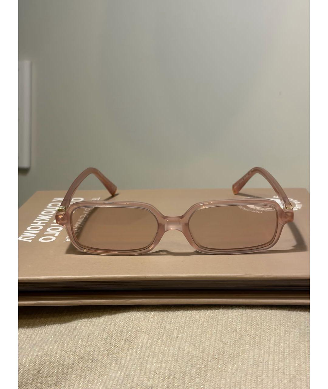 MIU MIU Розовые пластиковые солнцезащитные очки, фото 7