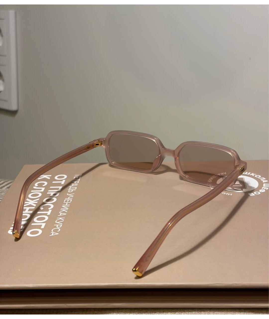 MIU MIU Розовые пластиковые солнцезащитные очки, фото 5