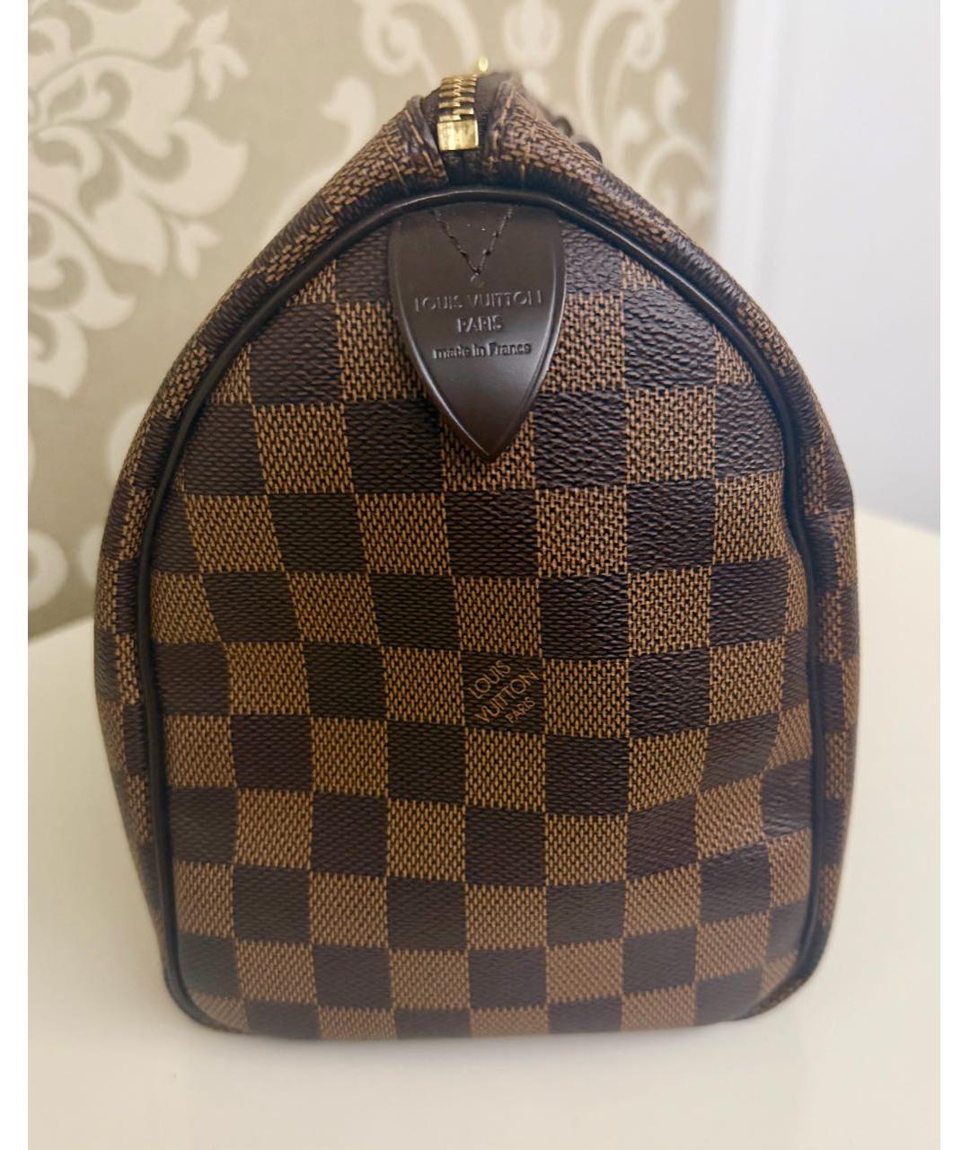 LOUIS VUITTON Коричневая канва сумка с короткими ручками, фото 2