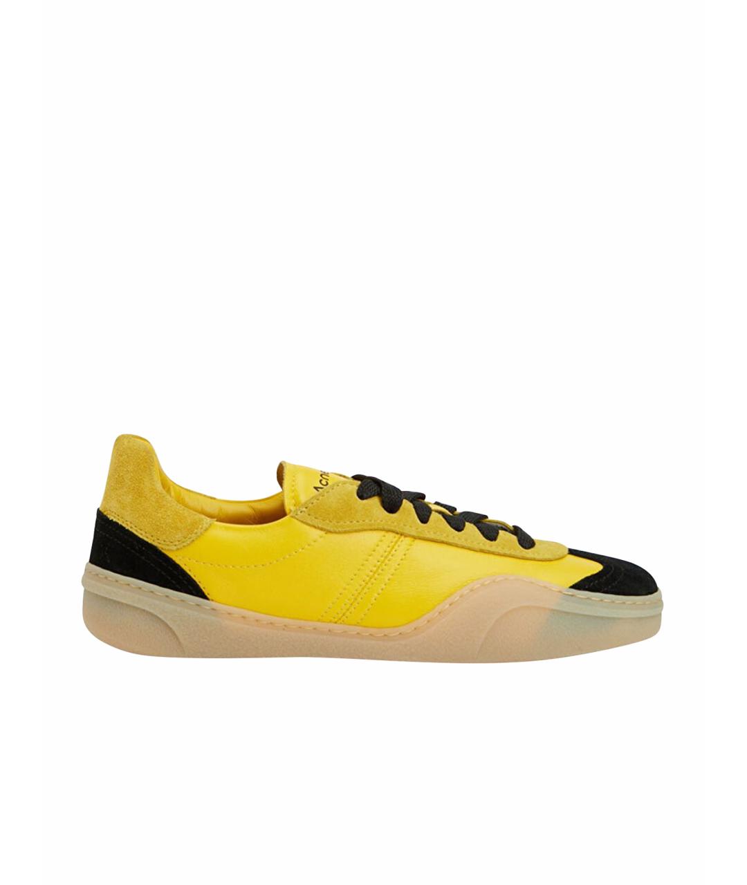 ACNE STUDIOS Желтые кожаные кроссовки, фото 1
