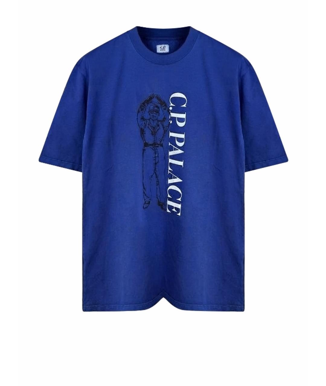 CP COMPANY Синяя хлопковая футболка, фото 1