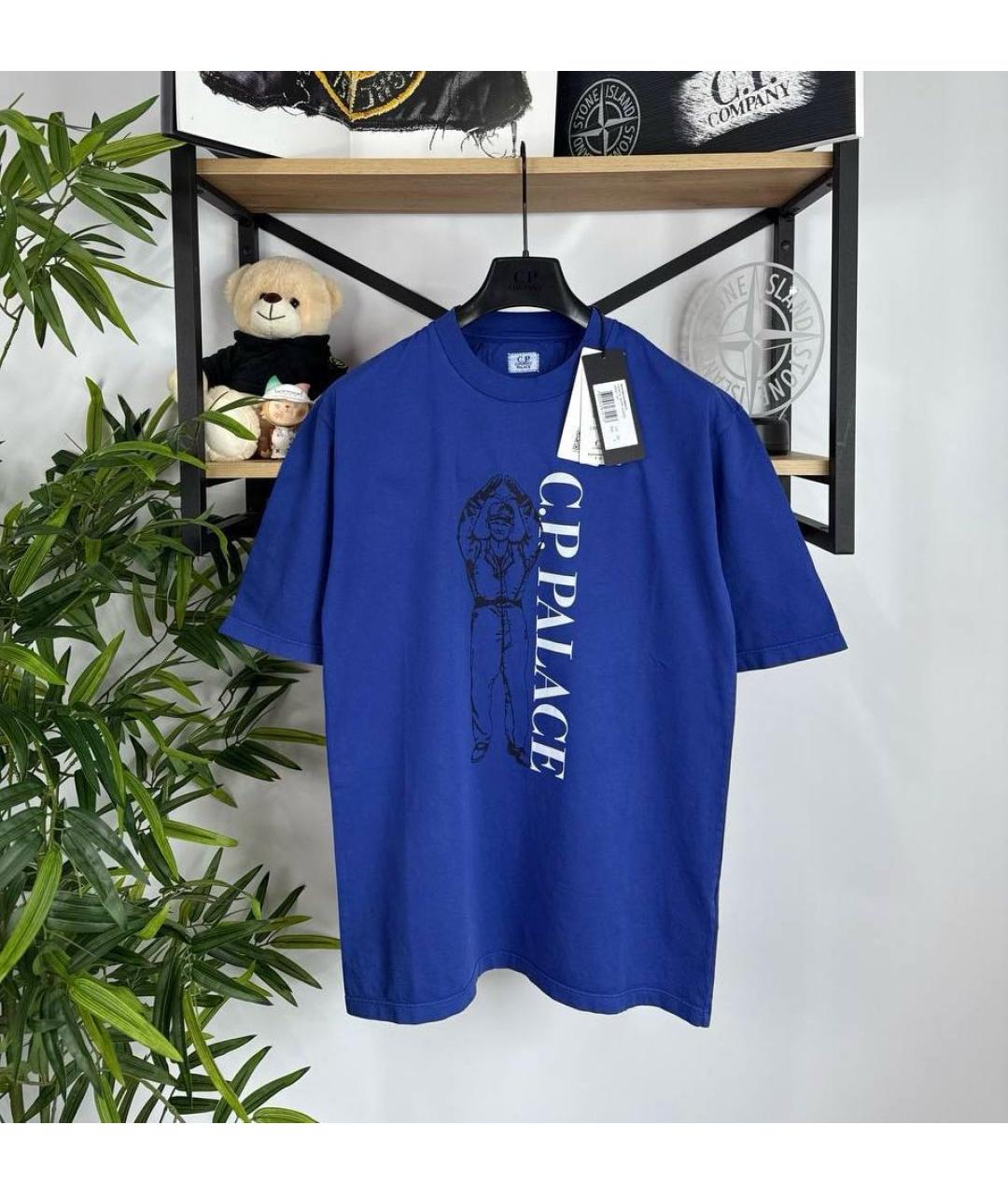 CP COMPANY Синяя хлопковая футболка, фото 6