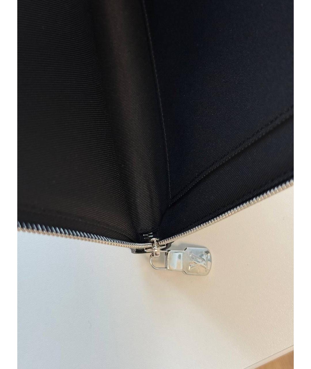 LOUIS VUITTON Черная кожаная папка для документов, фото 8