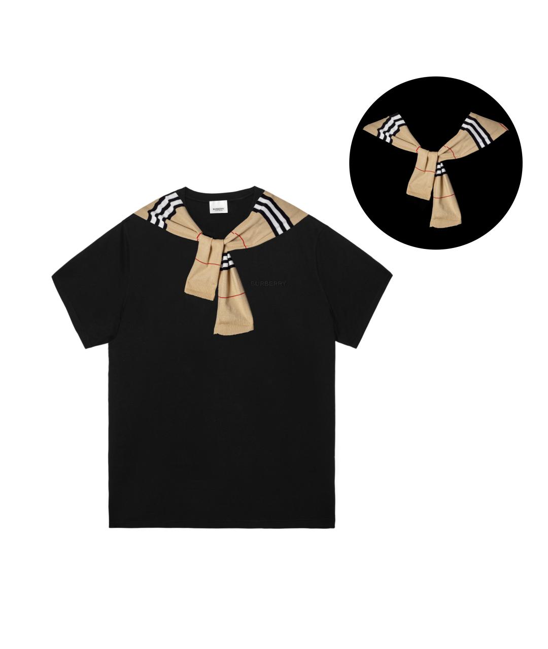 BURBERRY Черная футболка, фото 2