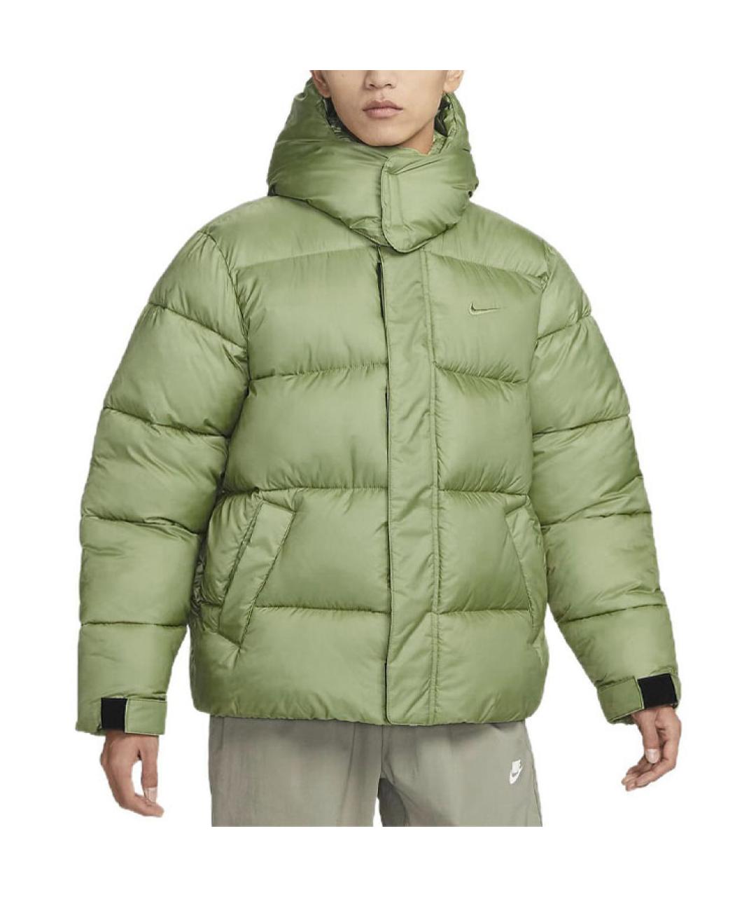NIKE Зеленый пуховик, фото 4