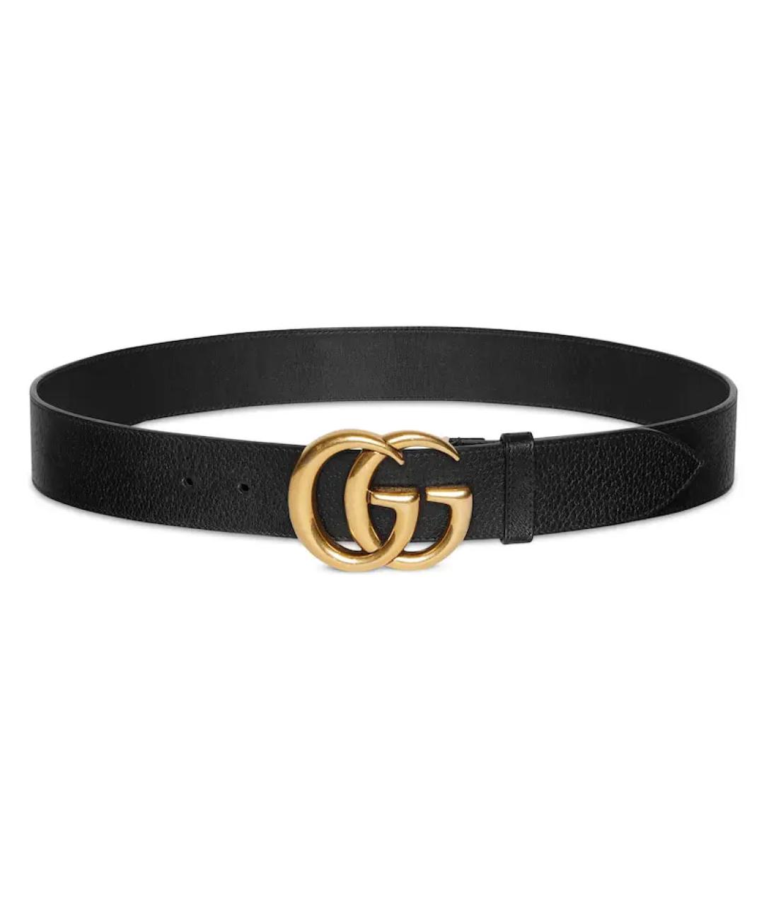 GUCCI Черный кожаный ремень, фото 1