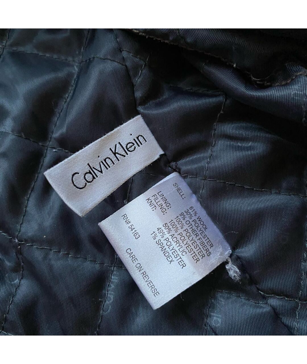 CALVIN KLEIN Черное шерстяное пальто, фото 6