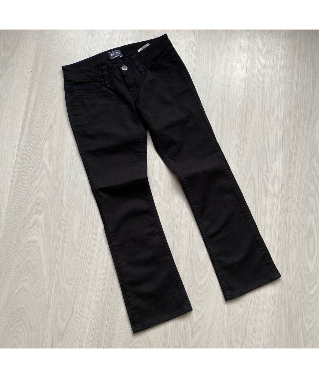 JEAN PAUL GAULTIER Черные хлопко-эластановые джинсы клеш, фото 9