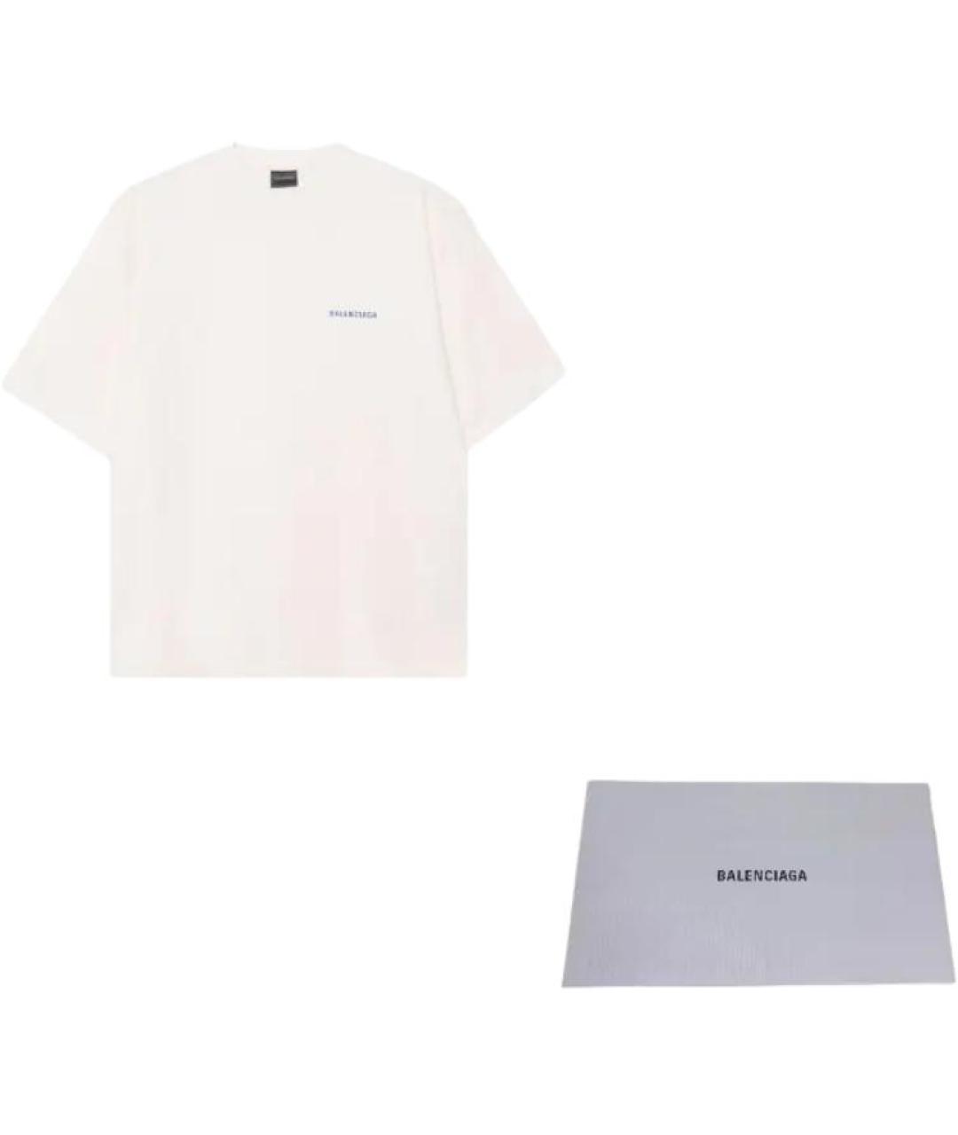 BALENCIAGA Бежевая футболка, фото 4