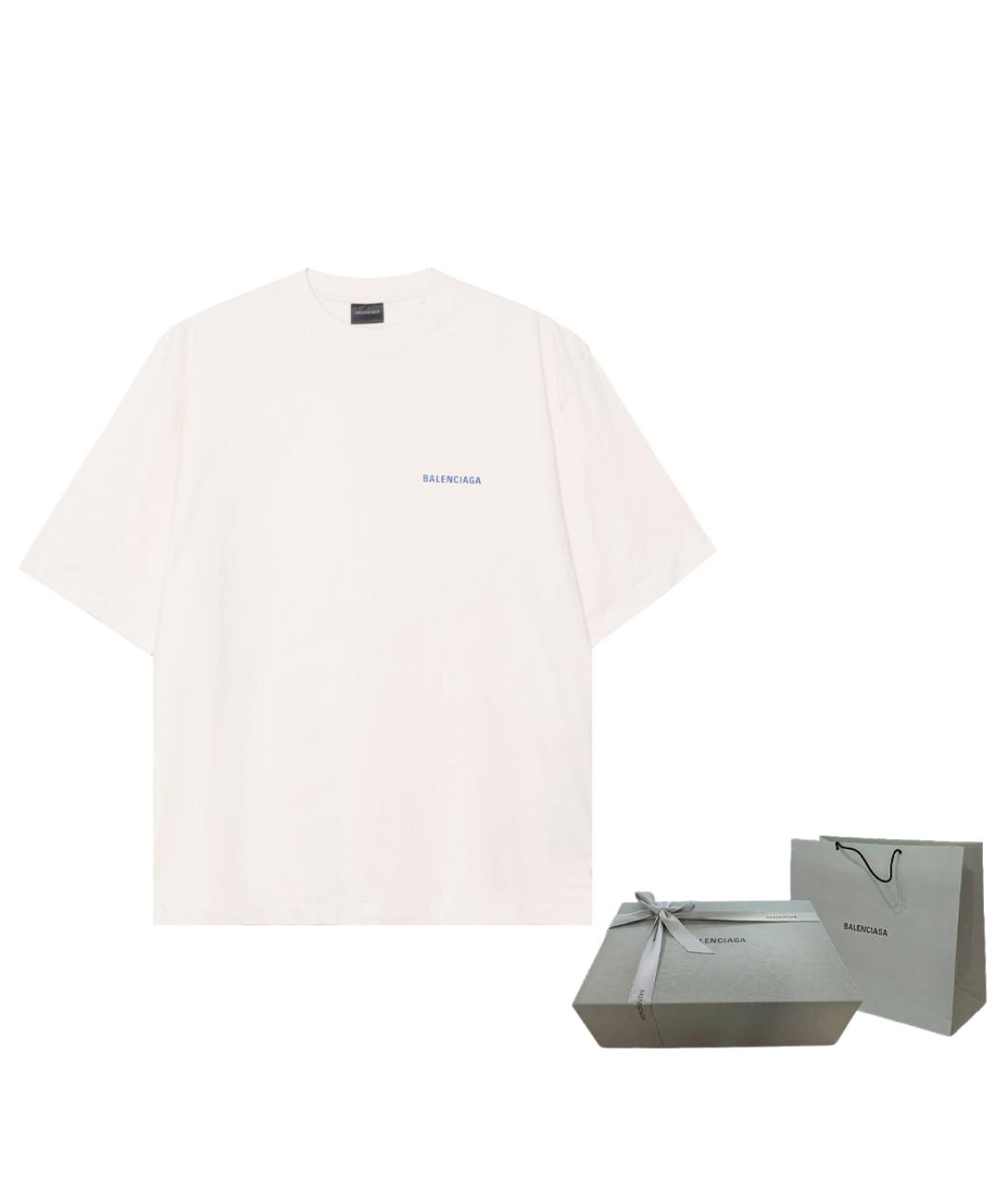 BALENCIAGA Бежевая футболка, фото 5