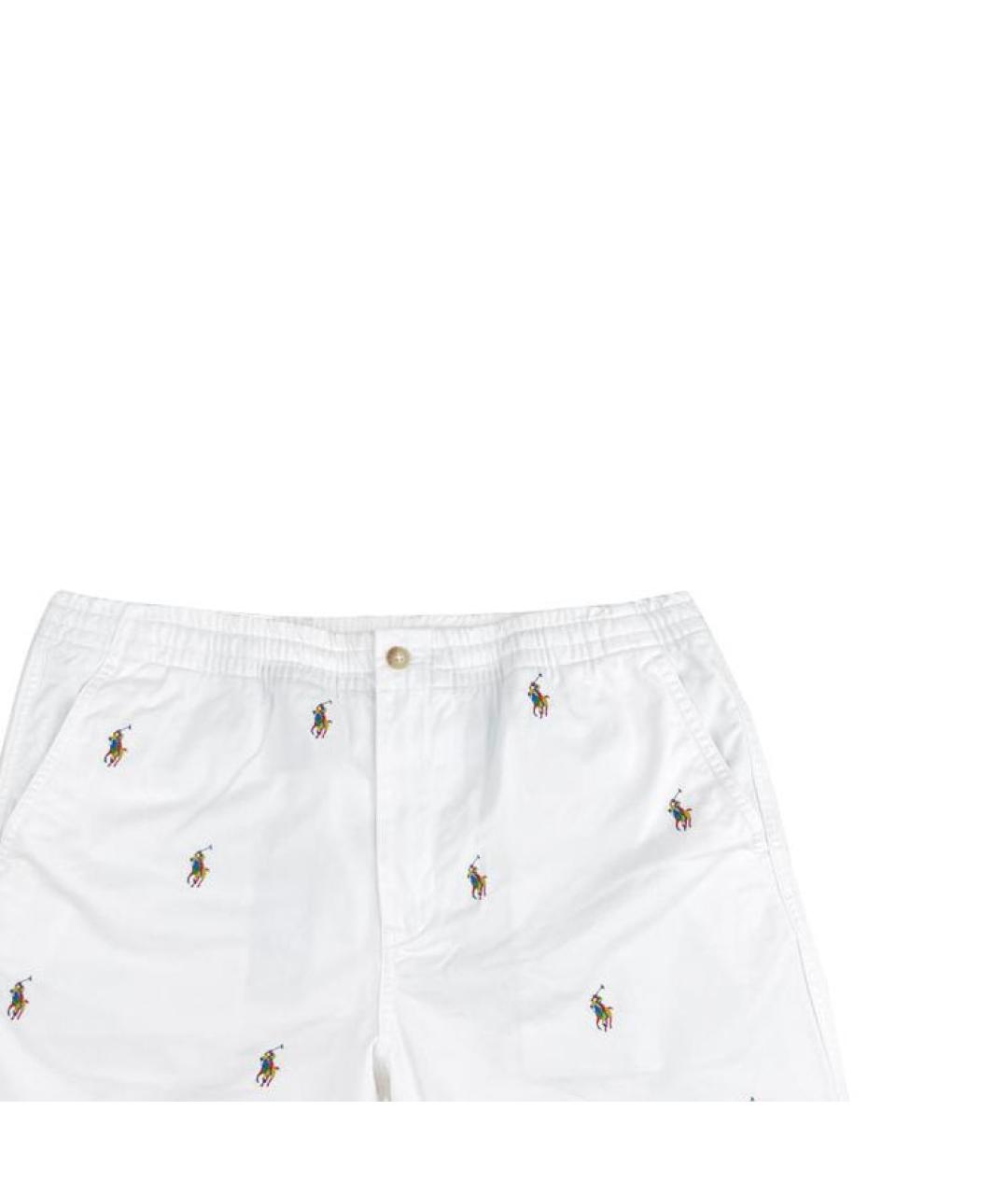 POLO RALPH LAUREN Белые хлопковые шорты, фото 4