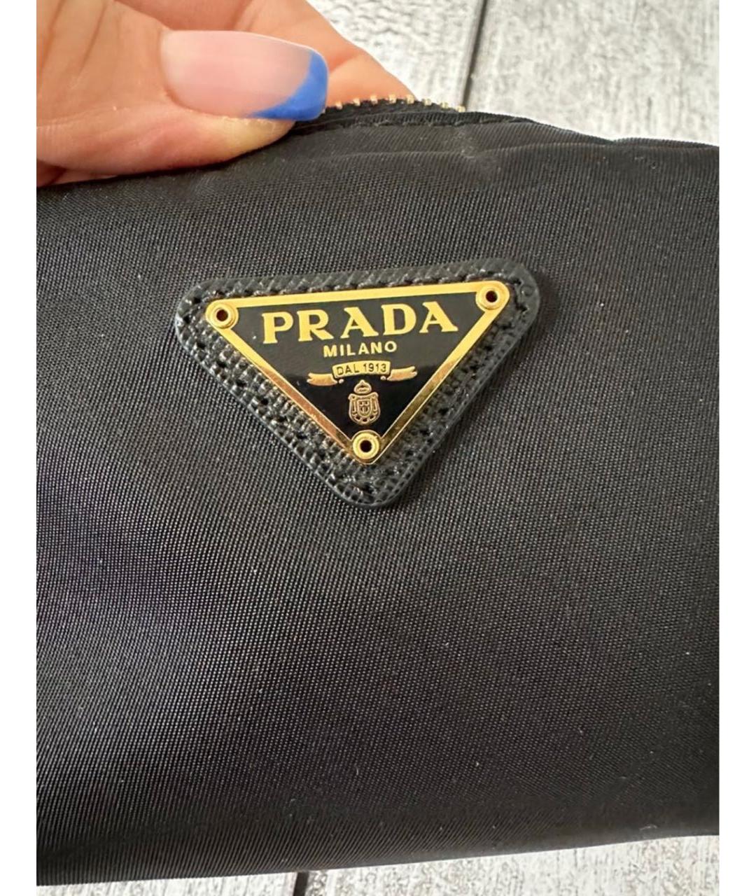 PRADA Черный кошелек, фото 3