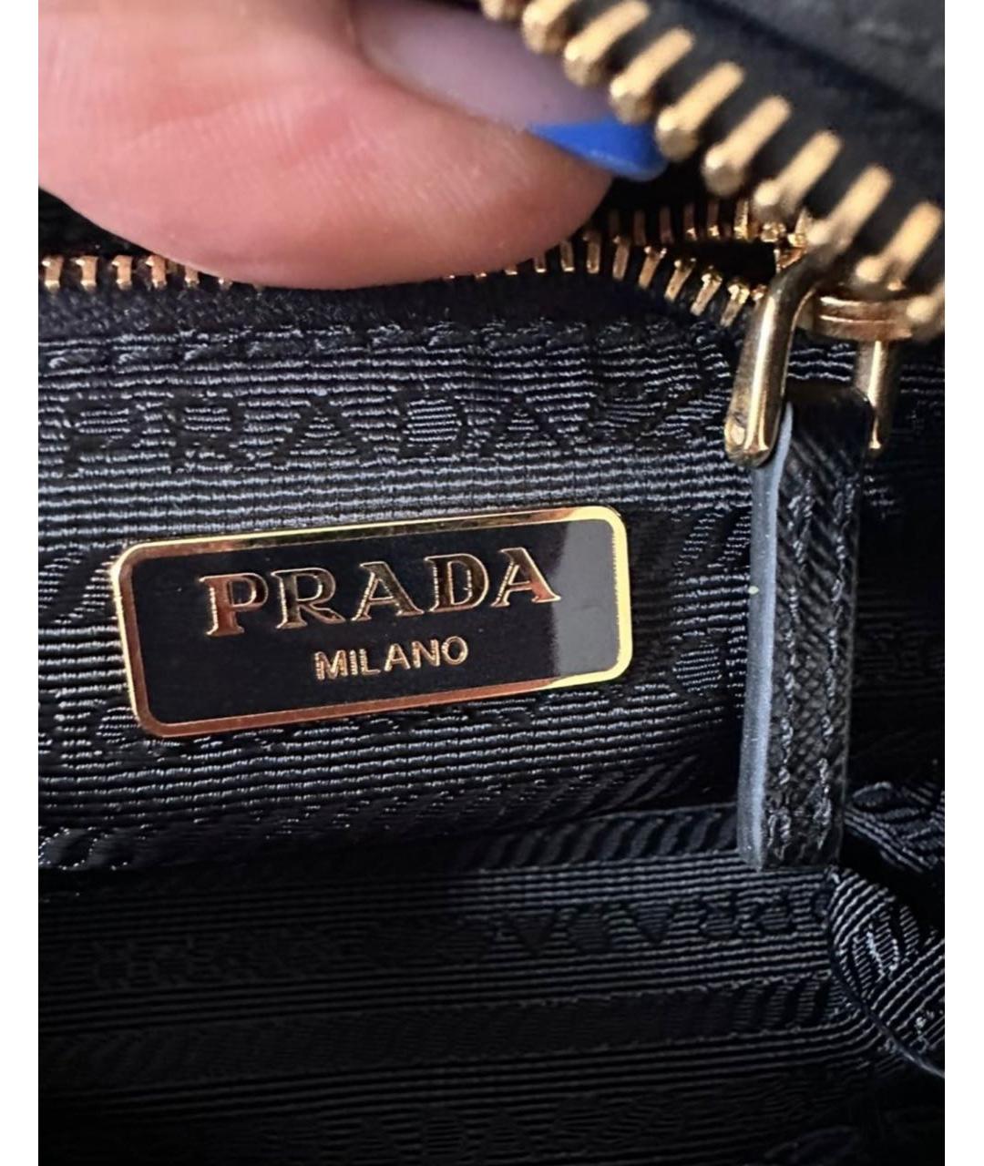 PRADA Черный кошелек, фото 4