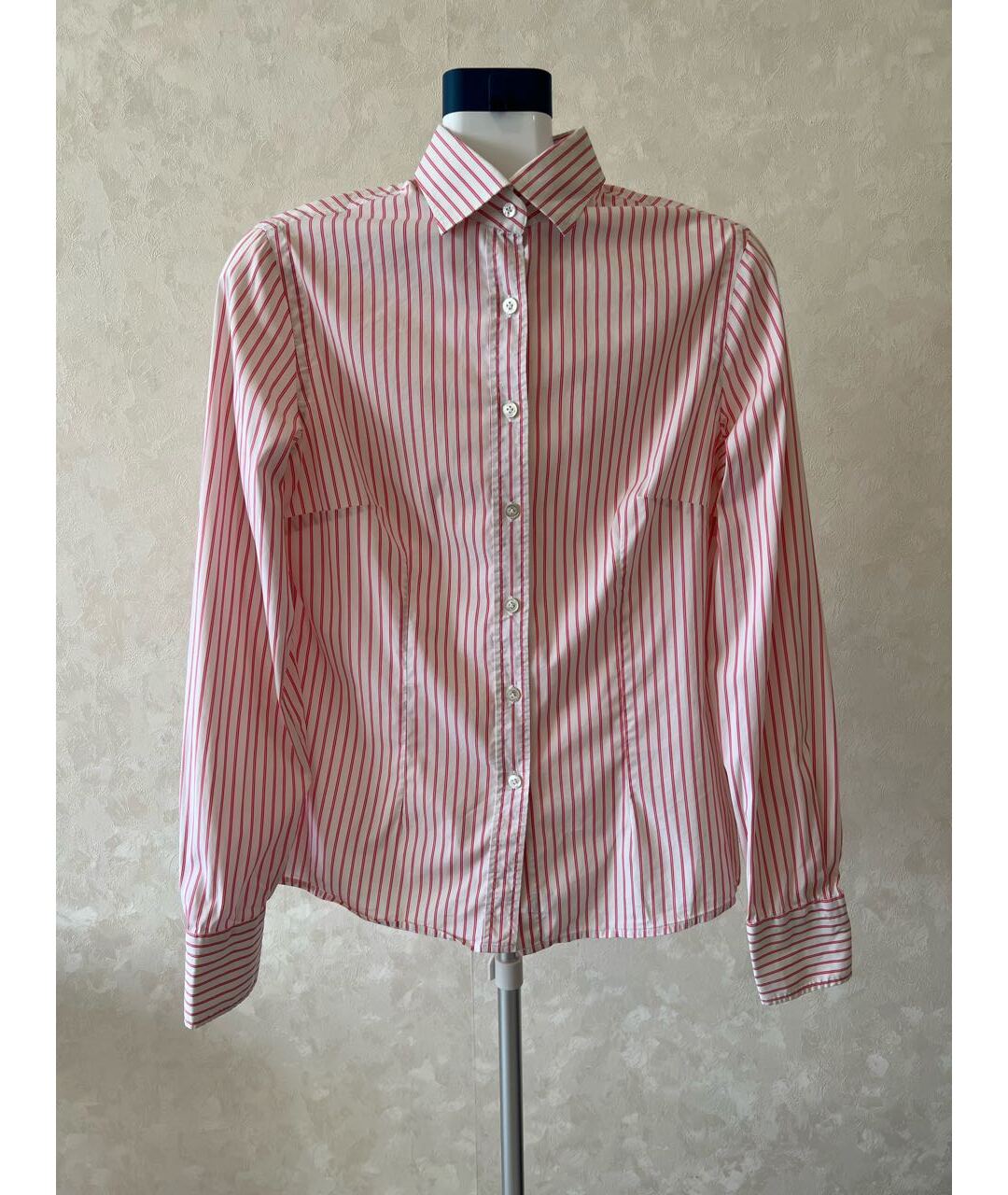 BARBA Розовая хлопко-эластановая рубашка, фото 6