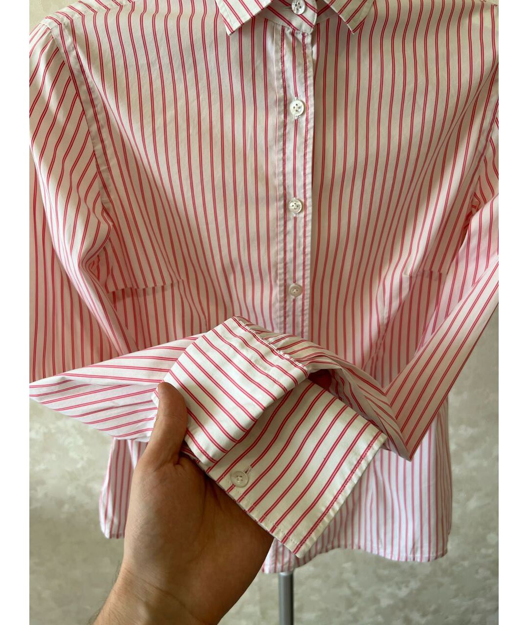 BARBA Розовая хлопко-эластановая рубашка, фото 2