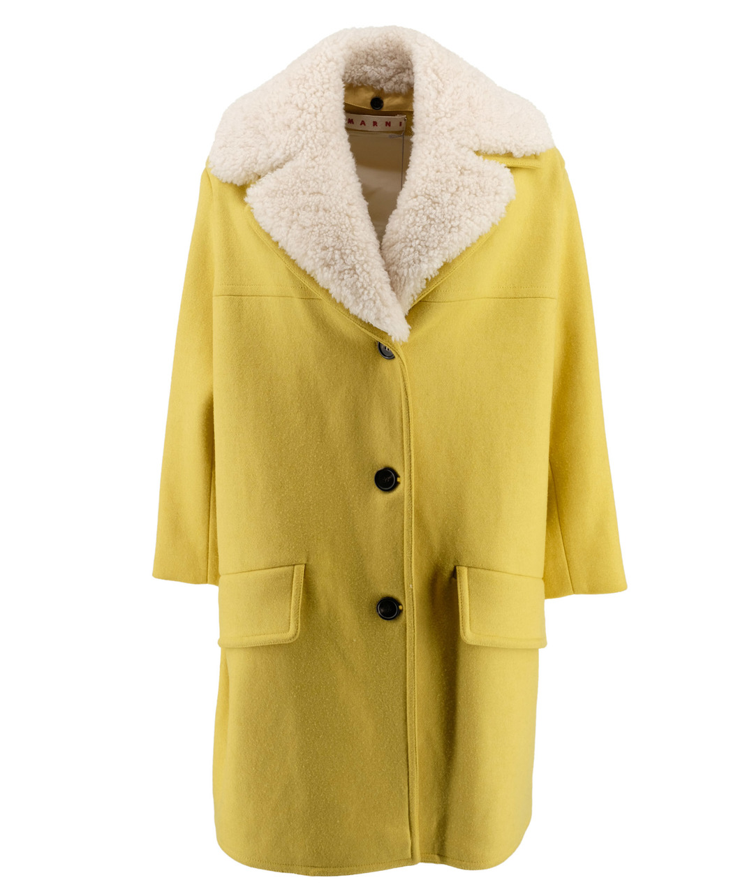 MARNI Желтое шерстяное пальто, фото 1
