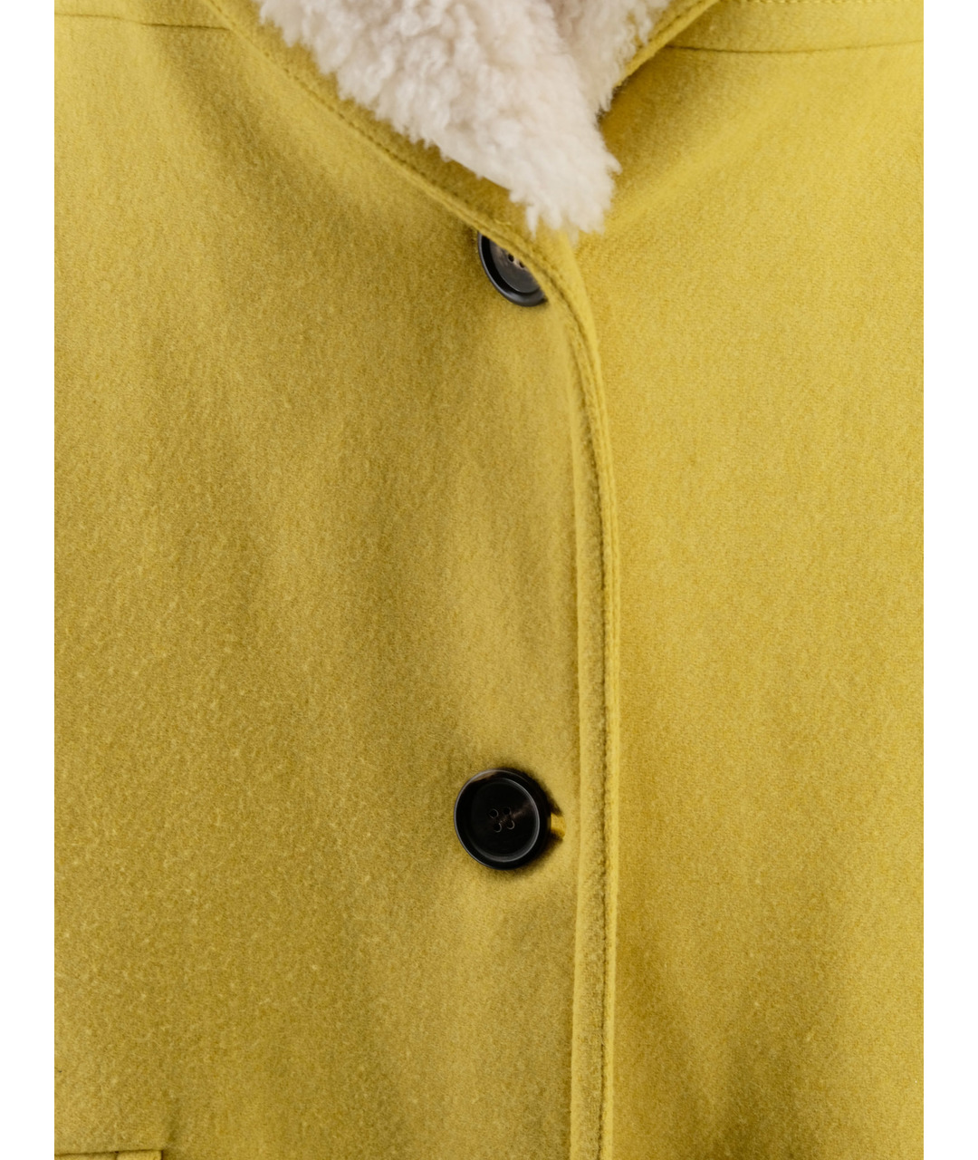 MARNI Желтое шерстяное пальто, фото 4