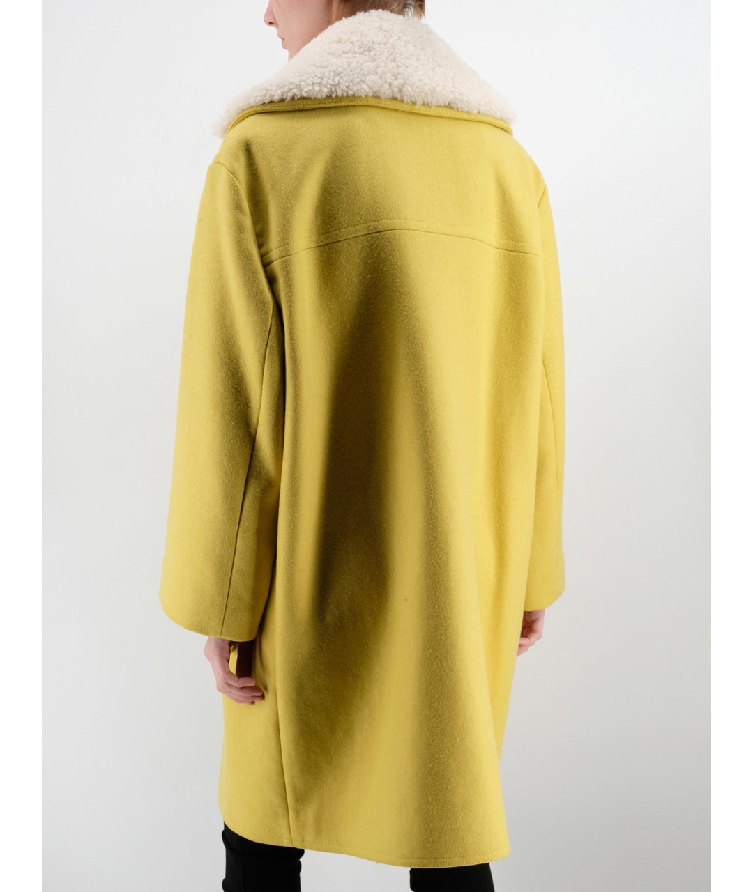 MARNI Желтое шерстяное пальто, фото 3