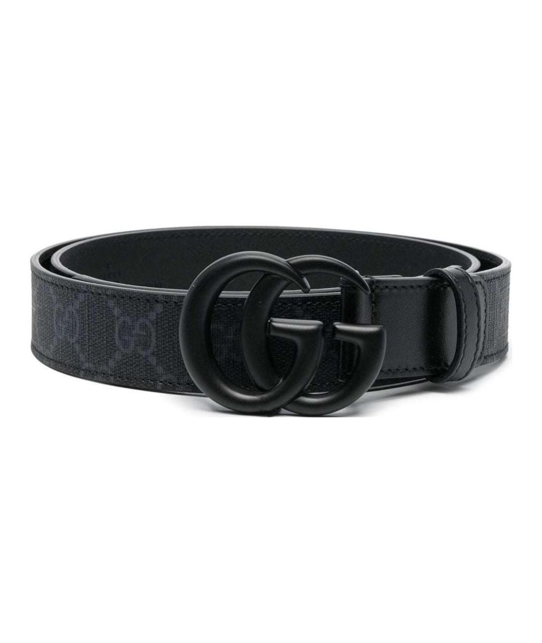 GUCCI Черный кожаный ремень, фото 1