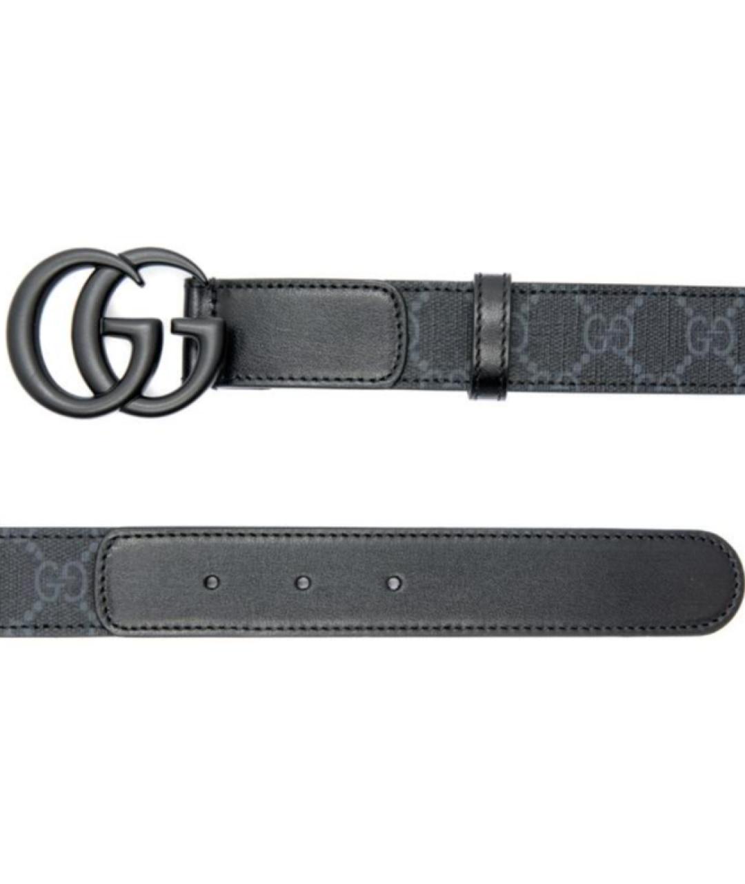 GUCCI Черный кожаный ремень, фото 2