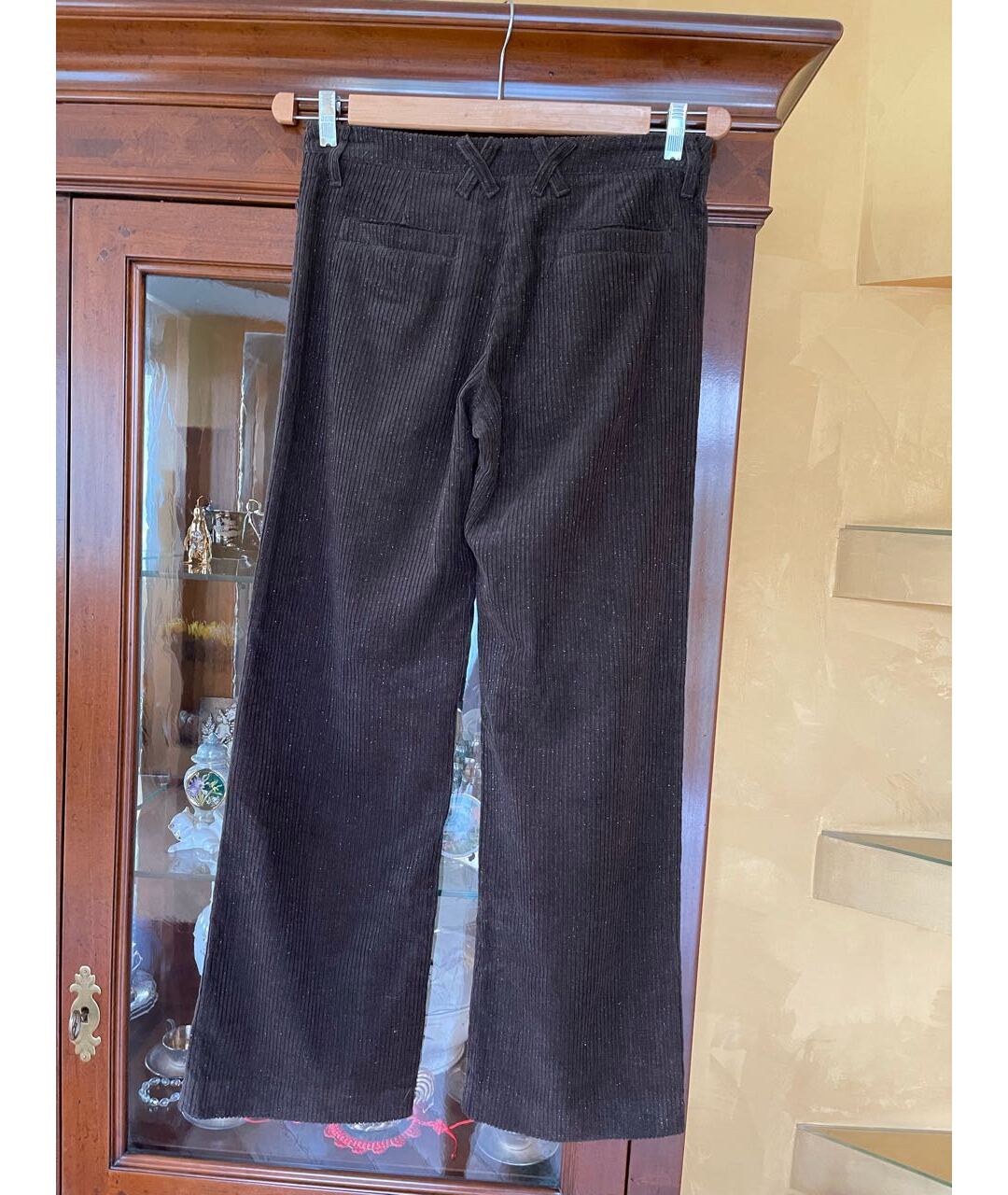 GIORGIO ARMANI Коричневые хлопковые брюки широкие, фото 2