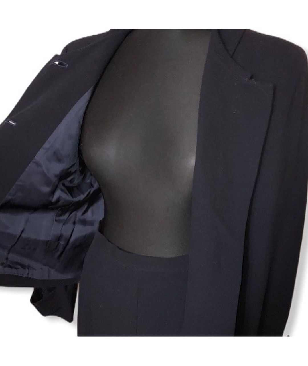 PIERRE CARDIN VINTAGE Темно-синий шерстяной костюм с юбками, фото 4