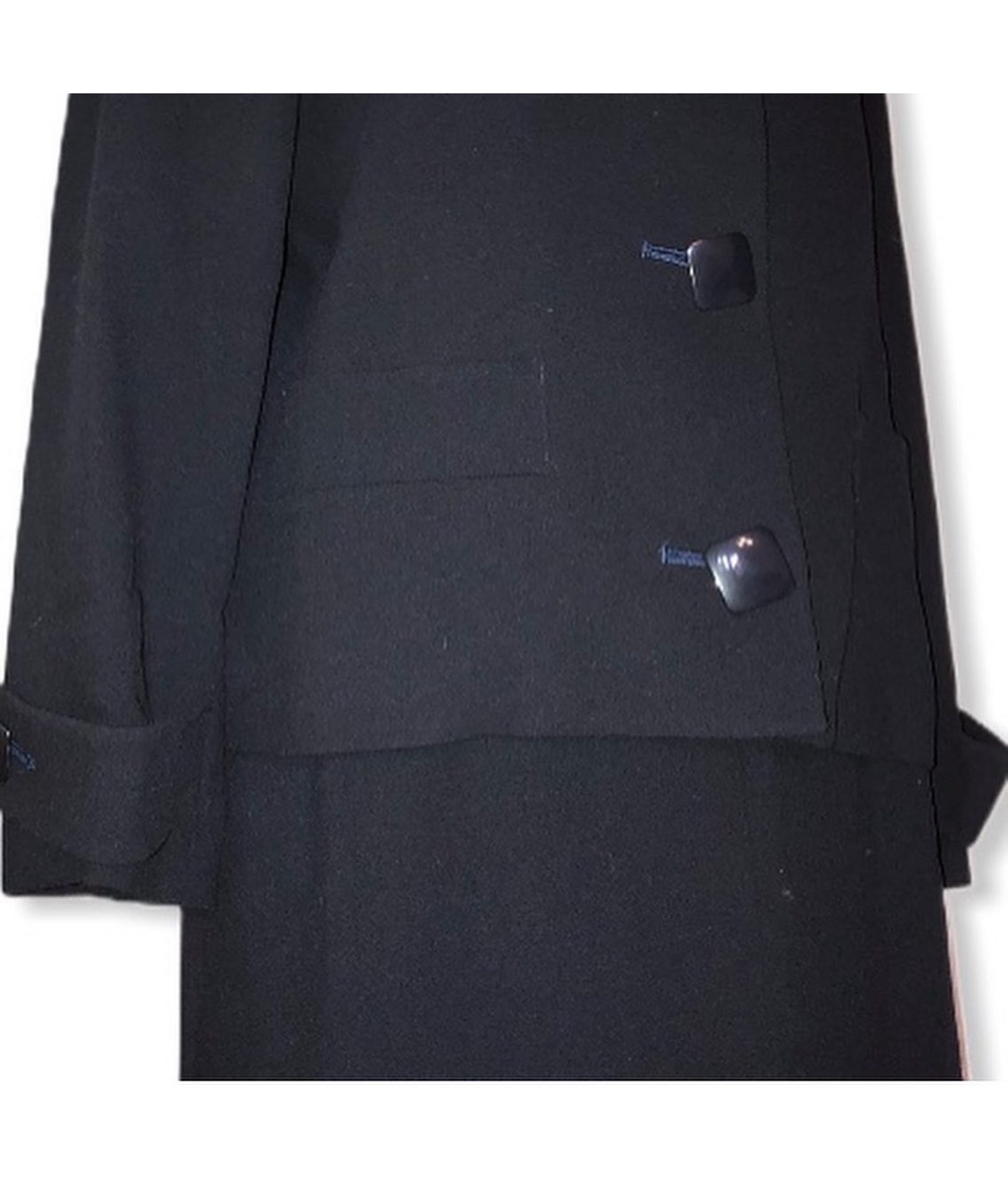 PIERRE CARDIN VINTAGE Темно-синий шерстяной костюм с юбками, фото 9