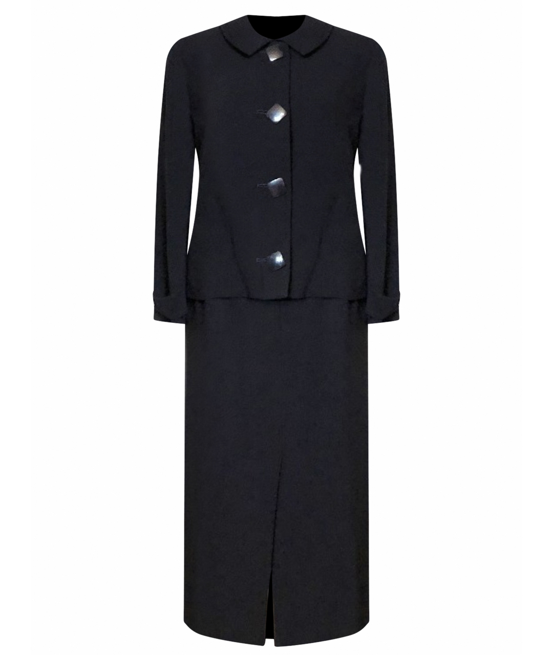 PIERRE CARDIN VINTAGE Темно-синий шерстяной костюм с юбками, фото 1