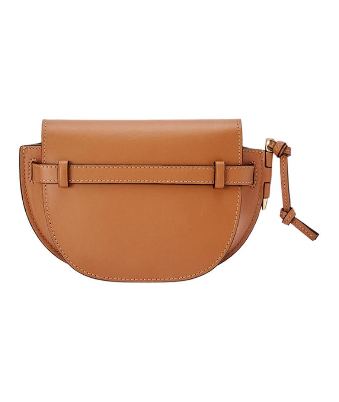 LOEWE Коричневая кожаная сумка через плечо, фото 5