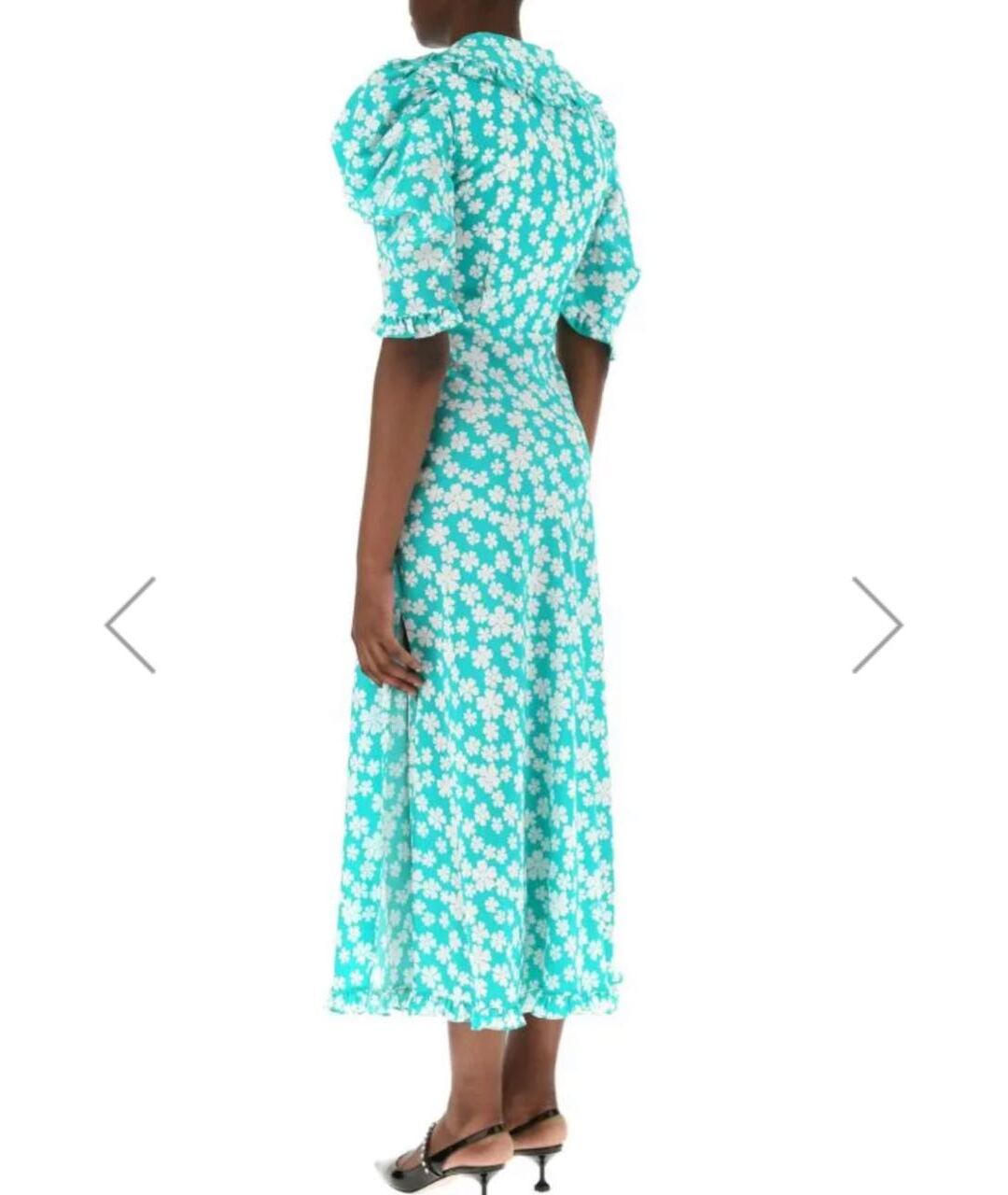 MIU MIU Бирюзовое шелковое коктейльное платье, фото 4