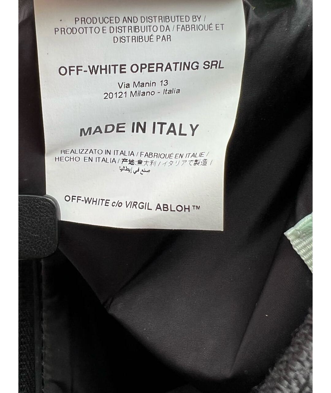 OFF-WHITE Черная хлопковая поясная сумка, фото 5