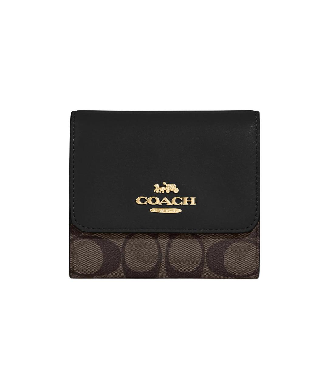 COACH Черный кожаный кошелек, фото 1